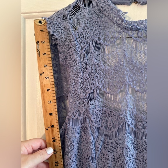 FREE PEOPLE Intimately MD Daydream Eyelash Lace Mini Dress Open Back Lined SEXY - Picture 9 of 16